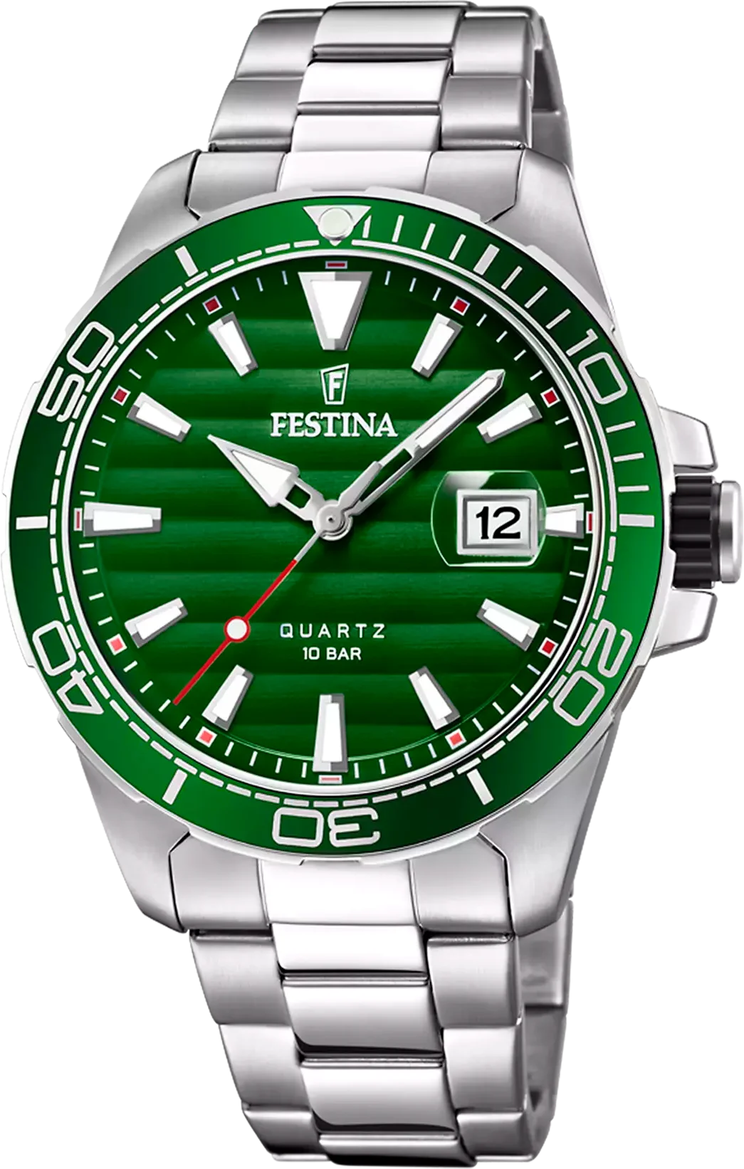 Montre Homme Festina F20360/3 Acier Argenté Cadran Vert