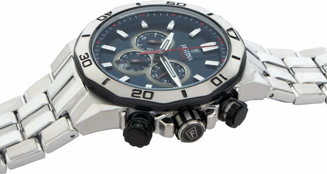 Montre Homme Festina F20448/3 Chronographe Acier Inoxydable Cadran Bleu vue 3
