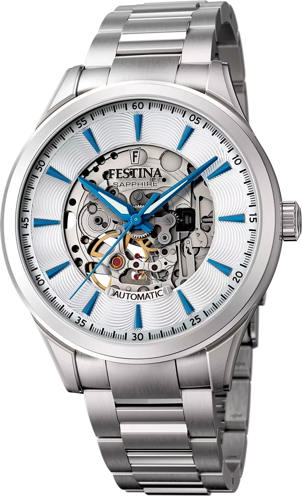 Montre Homme Festina F20536/1 Automatique Squelette Acier Argenté