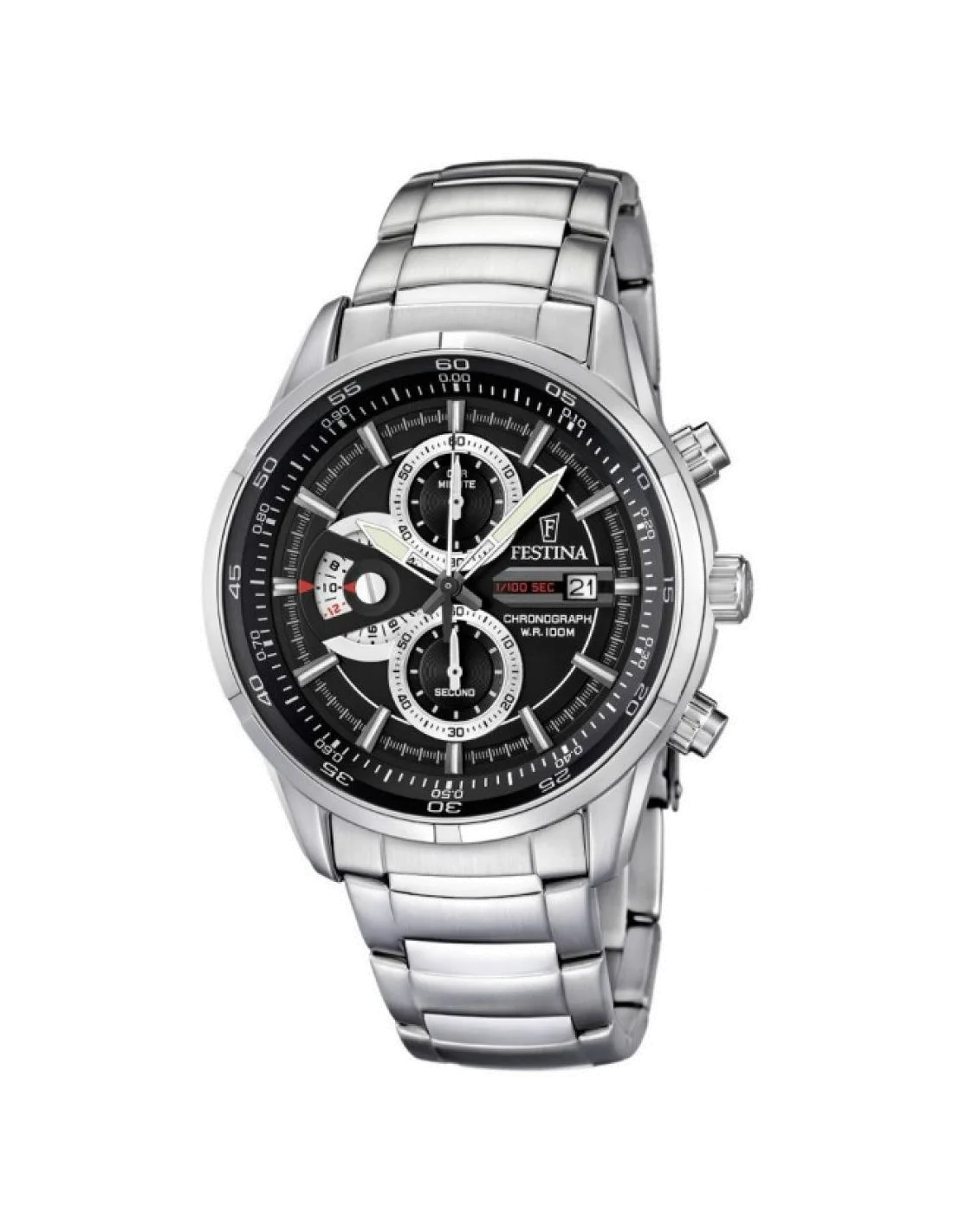 Montre Homme Festina F6823/3 Acier Argent Cadran Noir