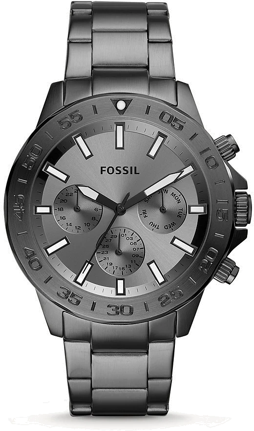 Montre Homme Fossil Bannon BQ2491 - Cadran et bracelet acier gris