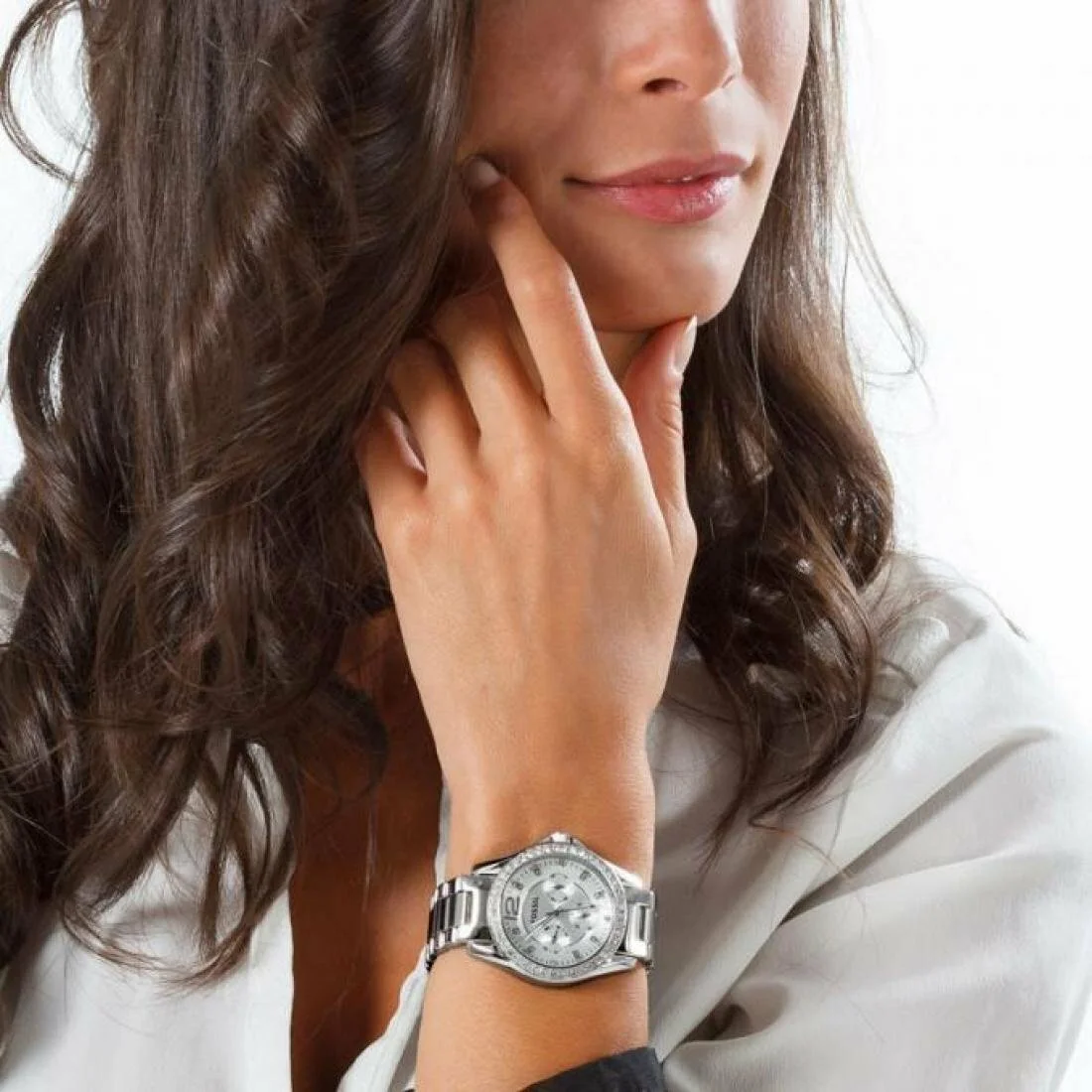 Montre Femme Fossil ES3202 en Acier Argenté avec Cadran à Cristaux vue 4