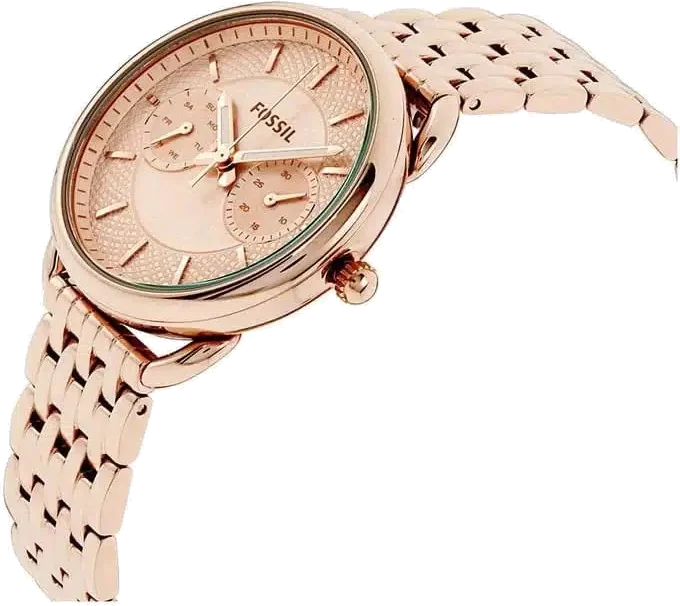 Montre Femme Fossil ES3713 en Acier Or Rose à Maillons Fins vue 2
