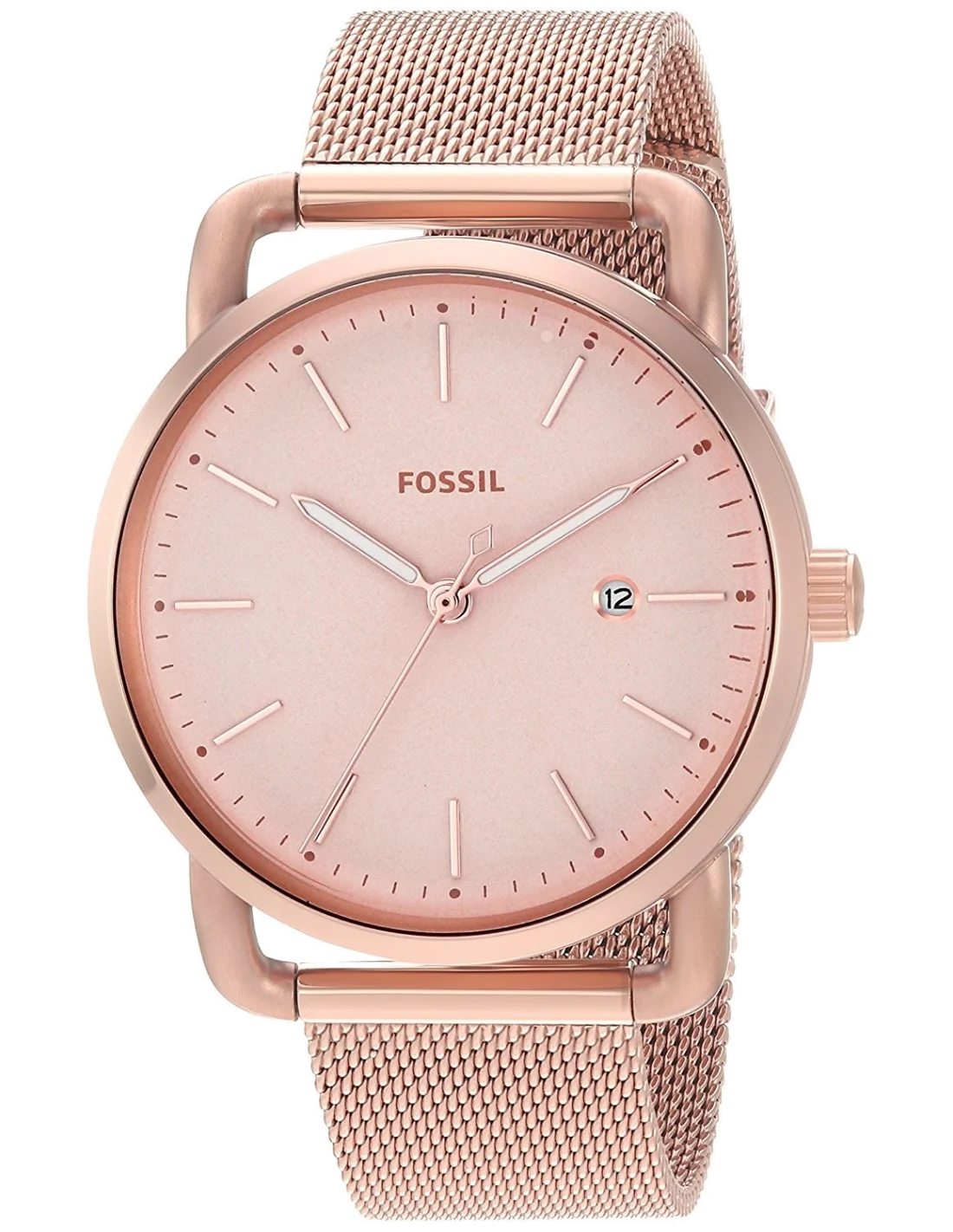 Montre Femme Fossil ES4333 en Acier Inoxydable Doré Rose à Bracelet Maillons
