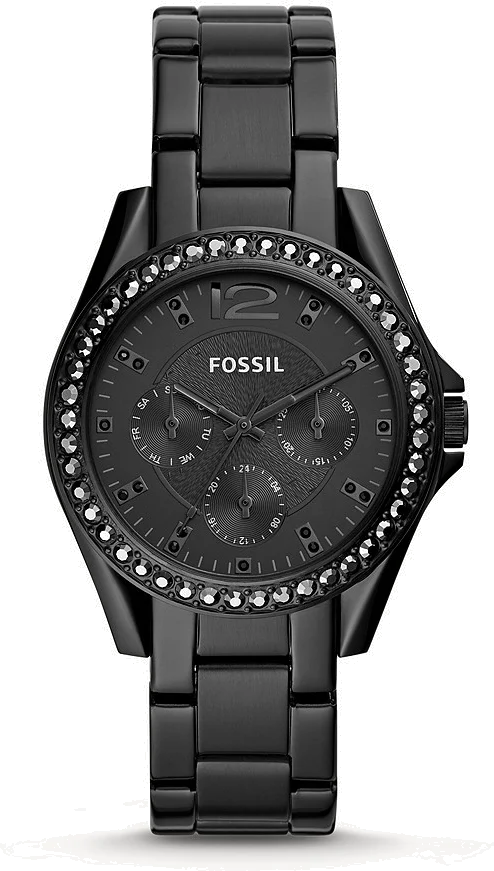 Montre Femme Fossil Riley ES4519 en Acier Inoxydable Noir IP