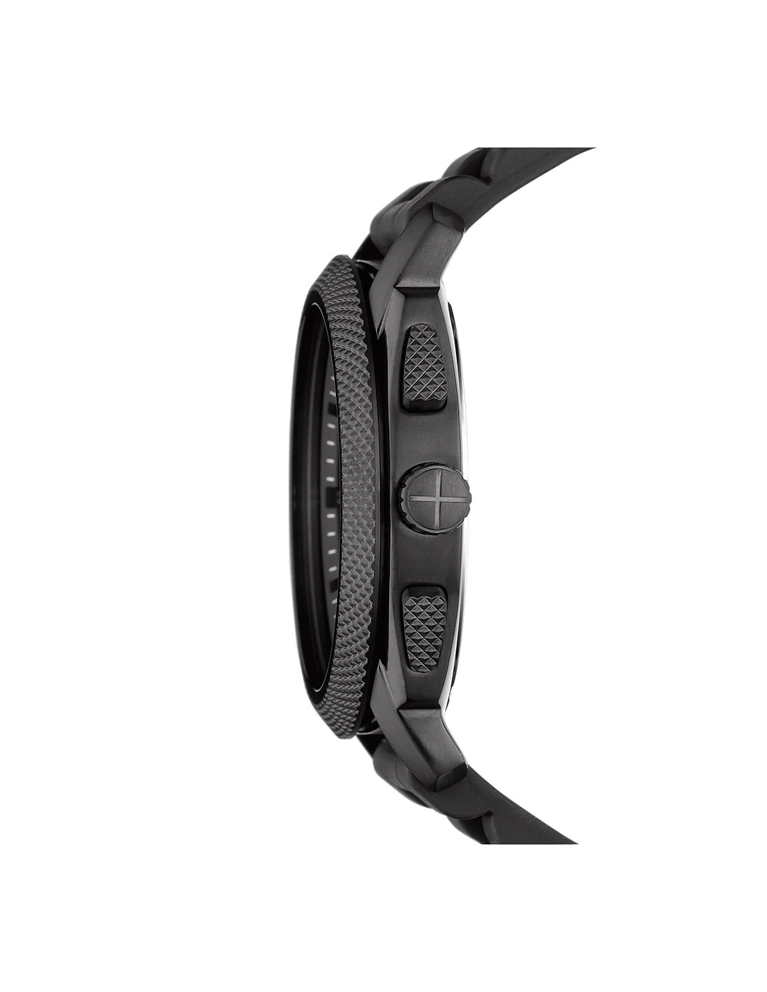 Montre Homme Fossil FS4487 Quartz, Cadran et Bracelet Noir en Silicone vue 2