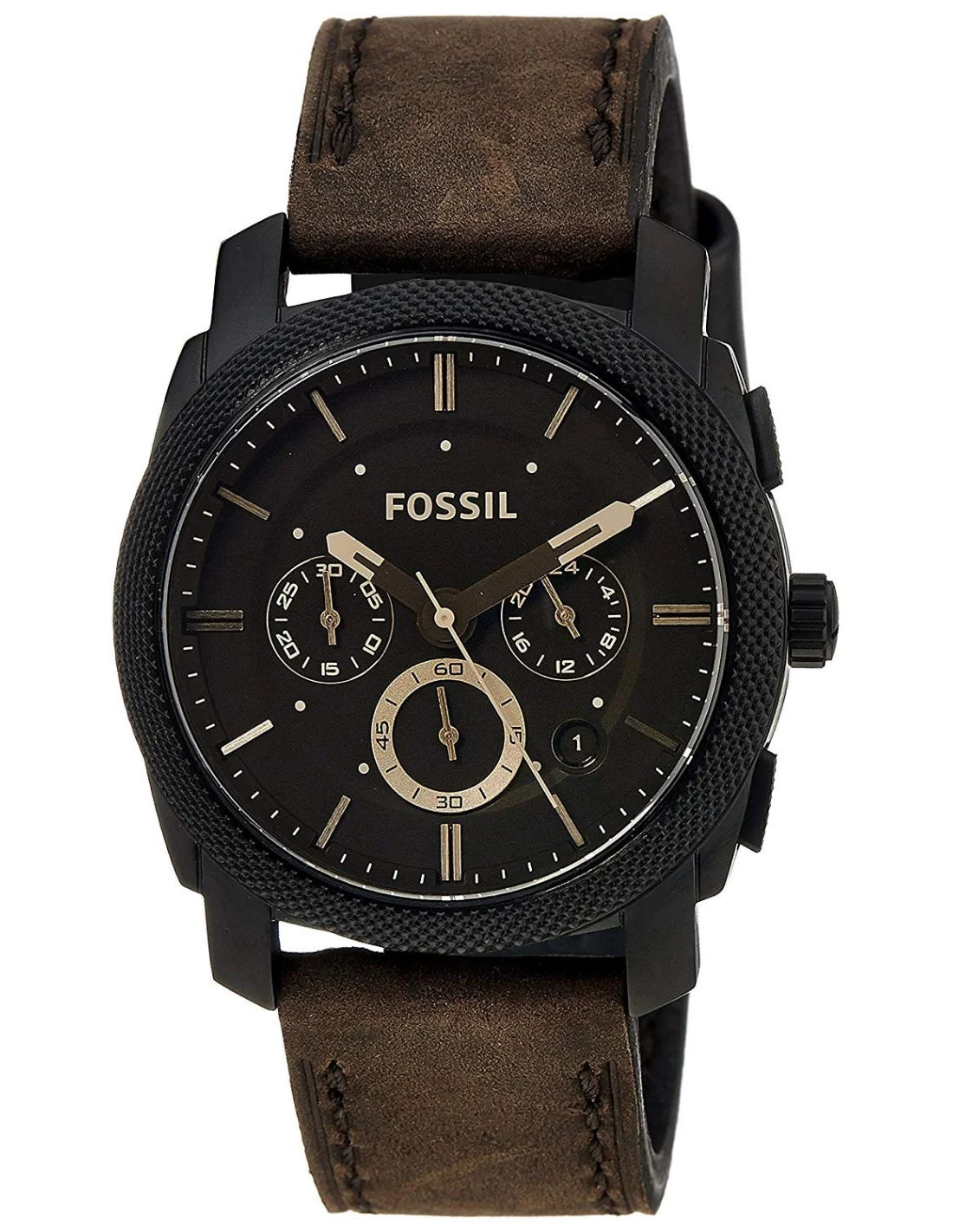 Montre Homme Fossil Machine FS4656 Cadran Marron Bracelet Cuir