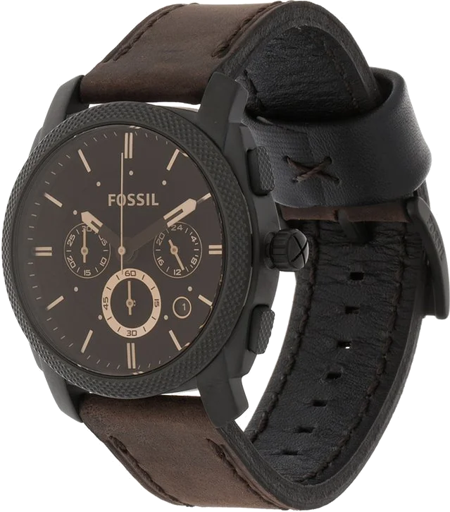 Montre Homme Fossil Machine FS4656 Cadran Marron Bracelet Cuir vue 2