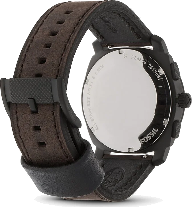 Montre Homme Fossil Machine FS4656 Cadran Marron Bracelet Cuir vue 3