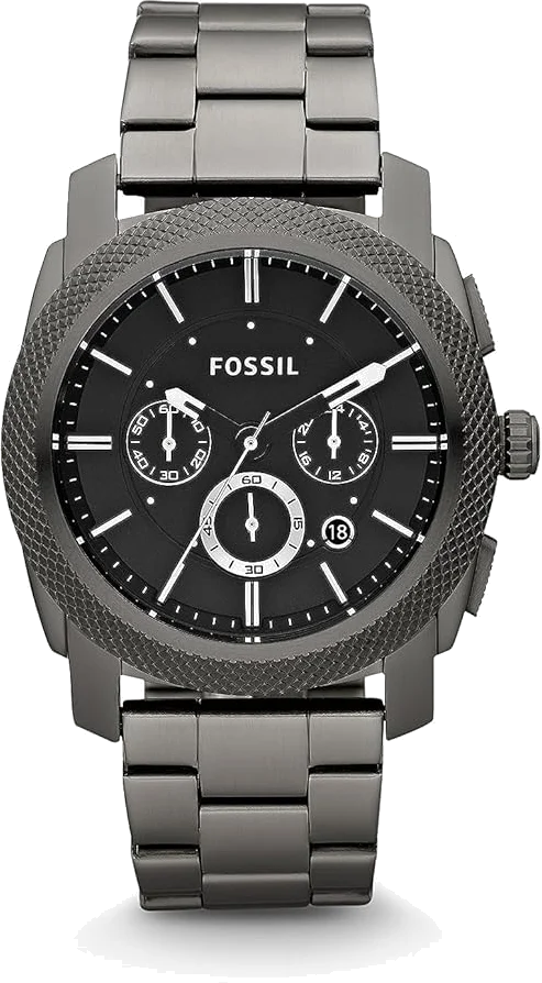 Montre Homme Fossil FS4662 Chronographe Acier Fumé Cadran Noir