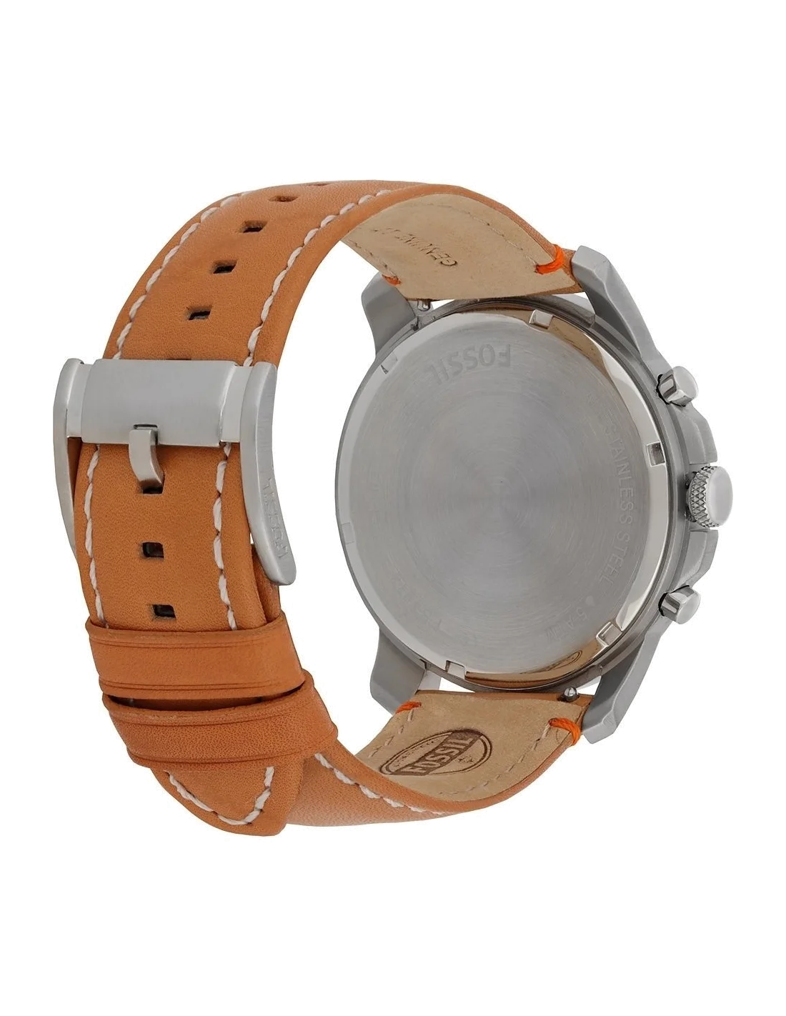 Montre Homme Fossil Grant FS4918 - Cadran Vert et Bracelet Cuir Beige vue 2