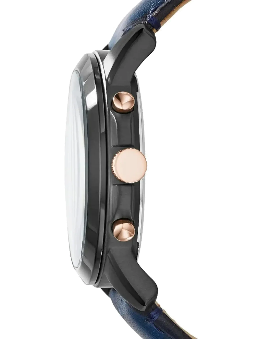 Montre Homme Fossil Grant FS5061 Chronographe Quartz Cadran Bleu Nuit Bracelet Cuir vue 2