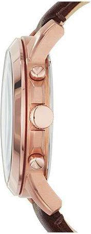 Montre Homme Fossil Grant FS5068IE Cadran Bleu, Boîtier Or Rose, Bracelet Cuir Marron vue 2