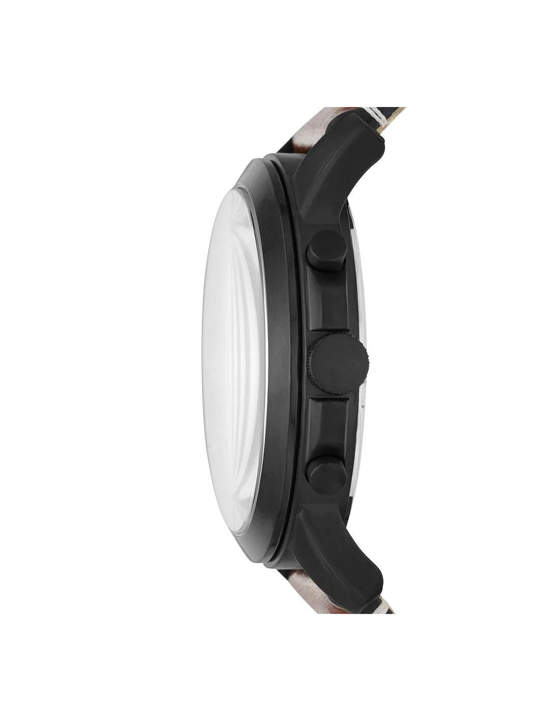 Montre Homme Fossil Grant FS5241 Cadran Noir Bracelet Cuir Marron vue 2