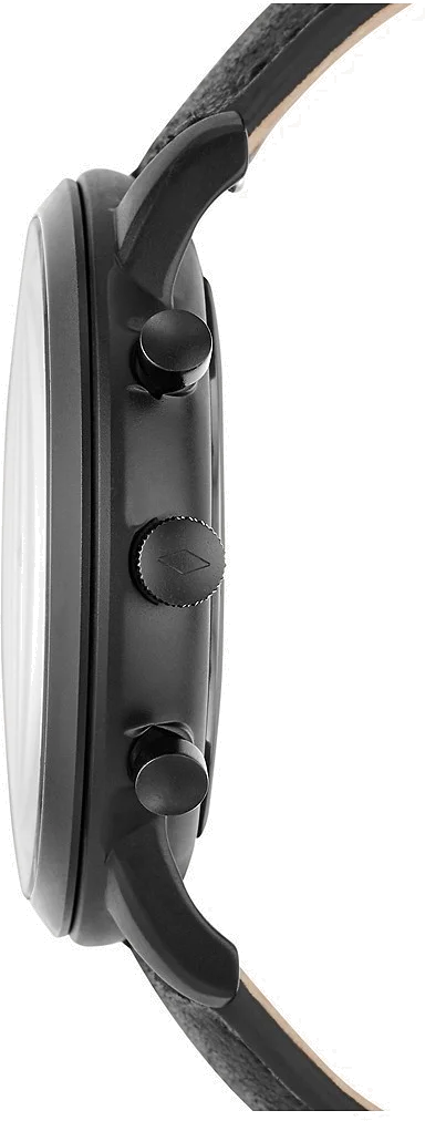 Montre Homme Fossil FS5503 Chronographe Cadran et Boîtier Noir Bracelet Cuir vue 3