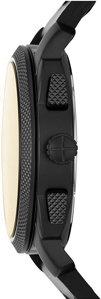 Montre Homme Fossil Machine FS5586 Chronographe Cadran Marron Bracelet Cuir Noir vue 3