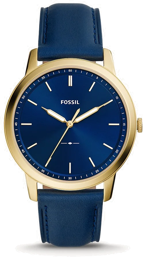 Montre Homme Fossil FS5789 à cadran bleu et bracelet cuir marine
