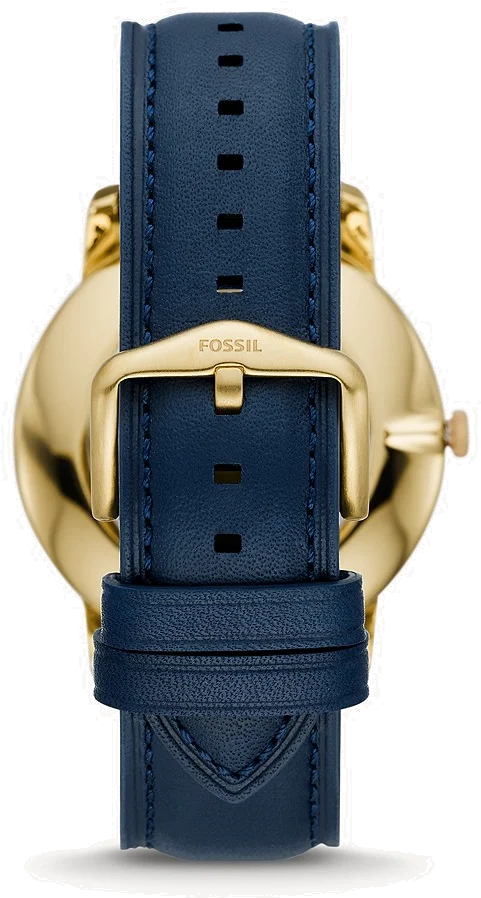 Montre Homme Fossil FS5789 à cadran bleu et bracelet cuir marine vue 2
