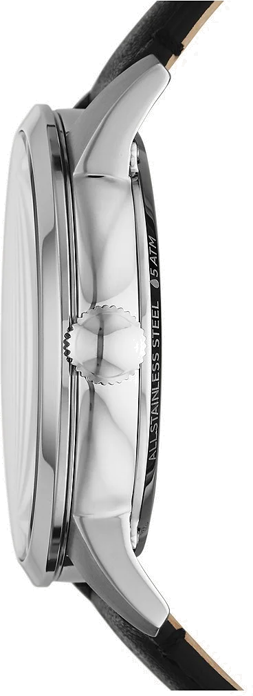 Montre Homme Fossil Townsman Automatique ME3200 Squelette Cadran Bleu Bracelet Cuir Noir vue 3