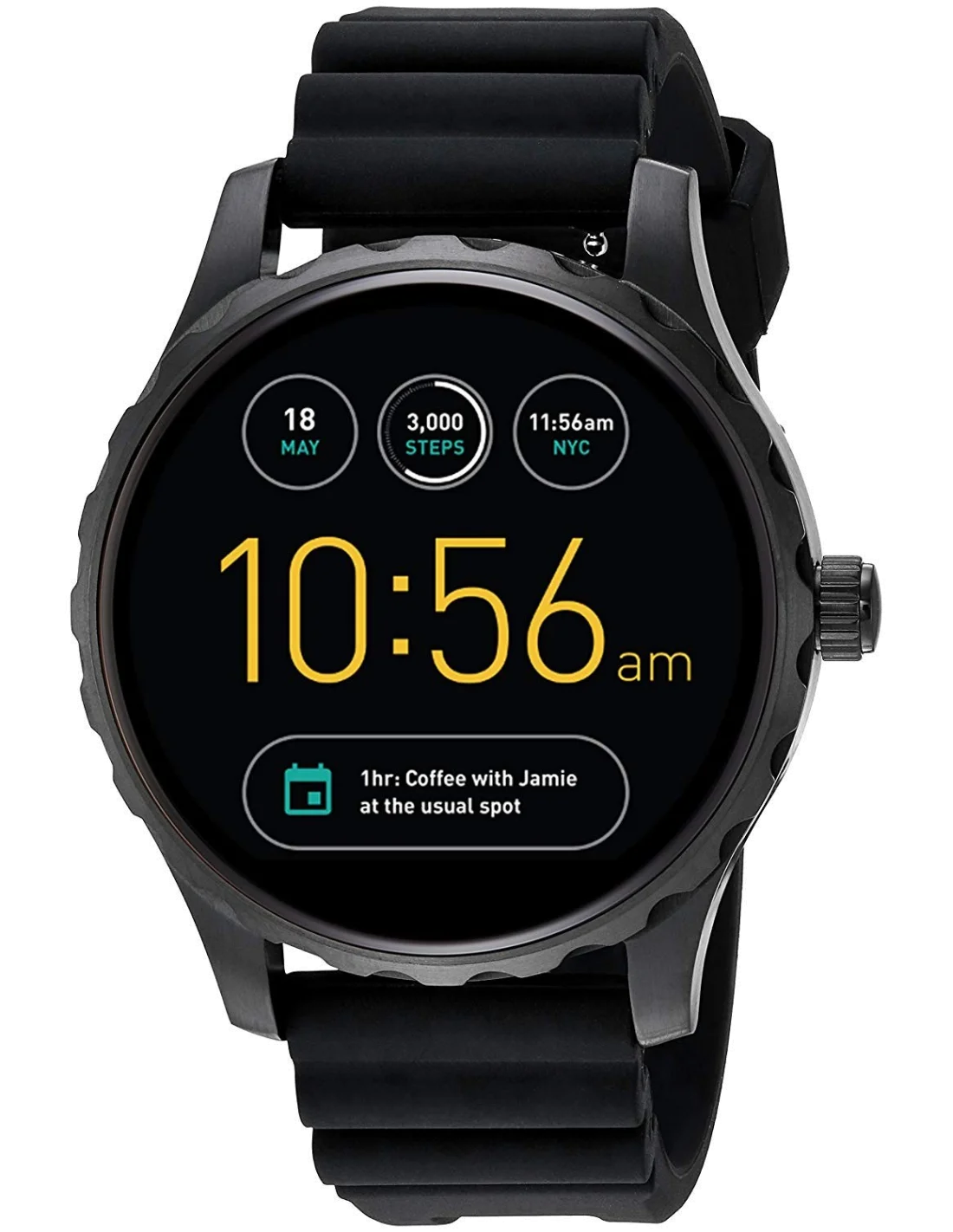 Montre Homme Fossil Q FTW2107 Noir vue 2