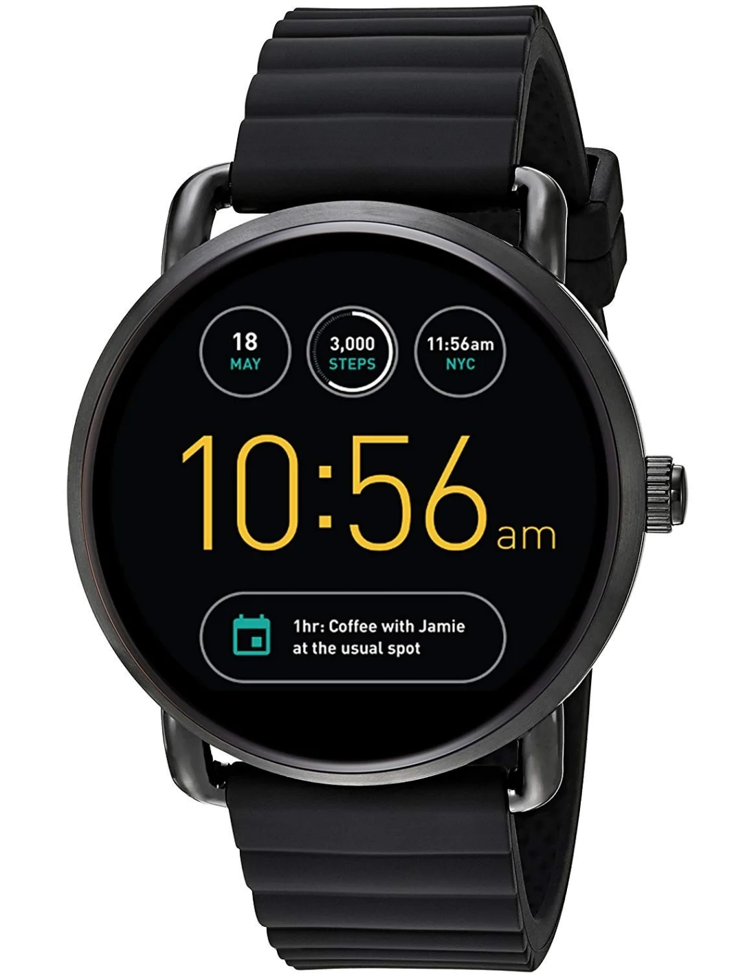 Montre Connectée Femme Fossil Q Wander FTW2103 Noir vue 2