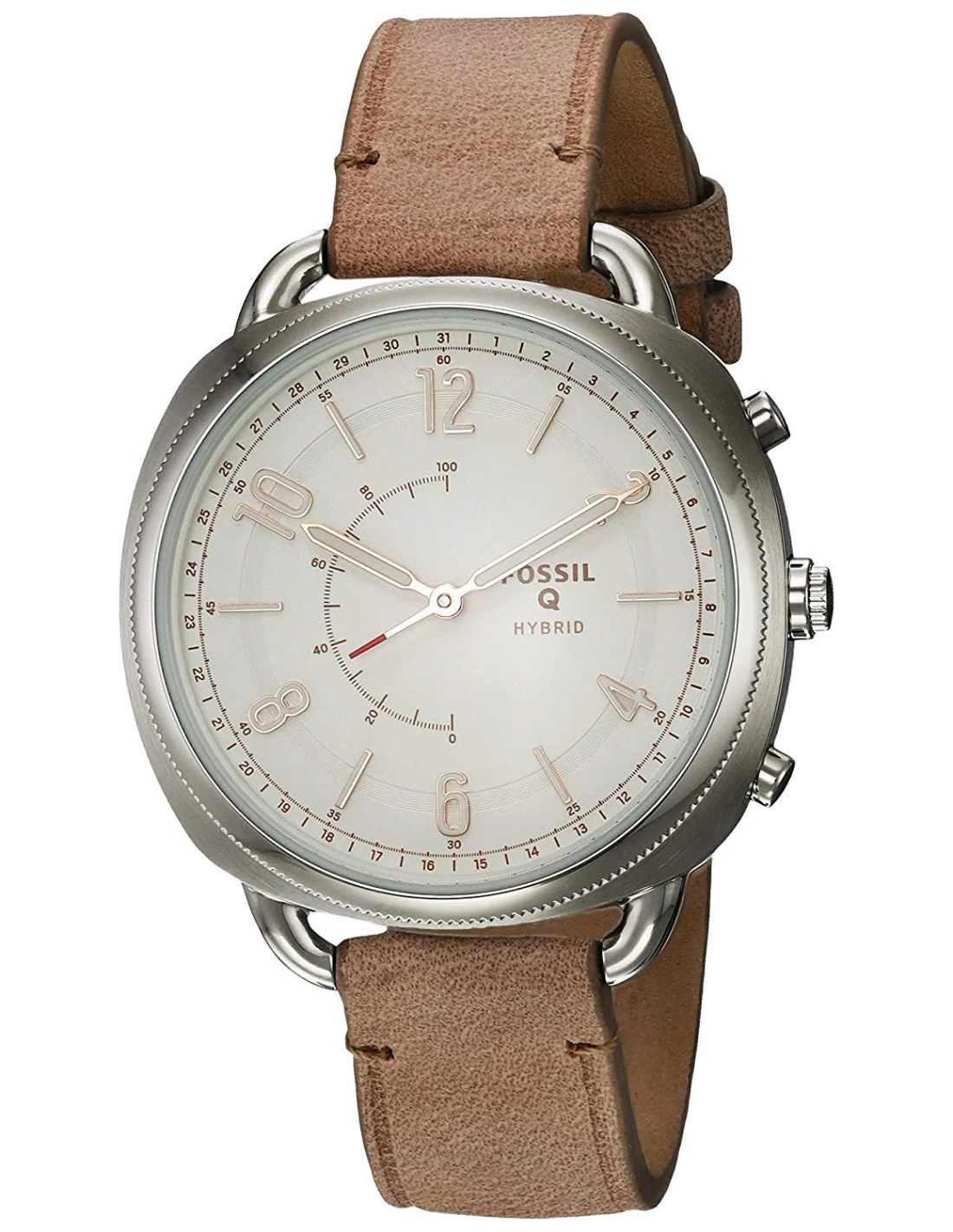 Montre Connectée Fossil Q Accomplice FTW1200 Bracelet Cuir Brun vue 2
