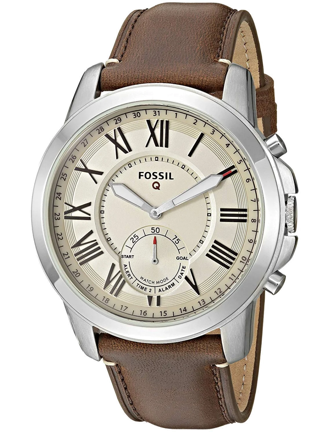 Montre Connectée Hybride Fossil Q FTW1118 Bracelet Cuir vue 2