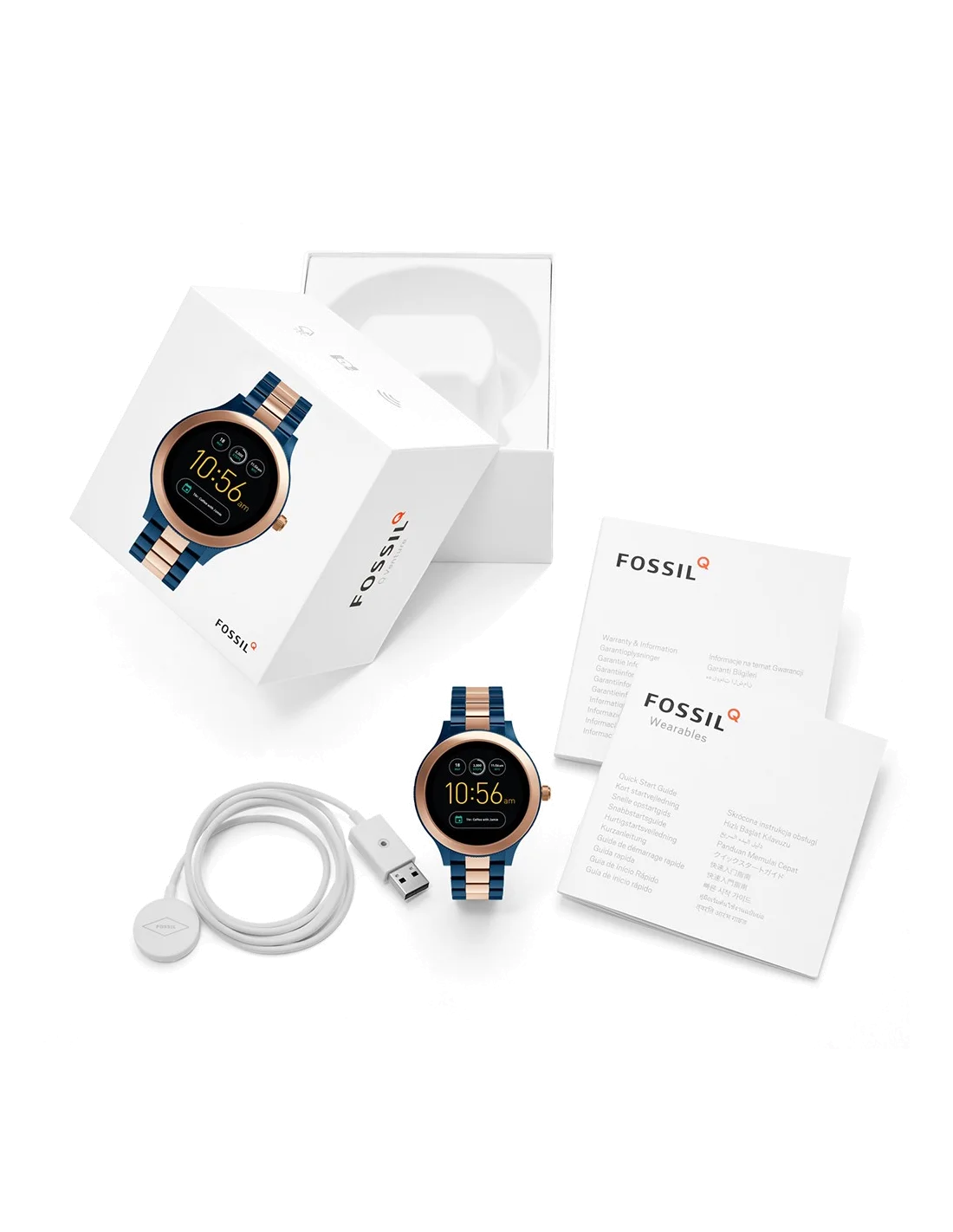 Montre Connectée Fossil Q Venture FTW6002 Bracelet Bi Ton vue 2