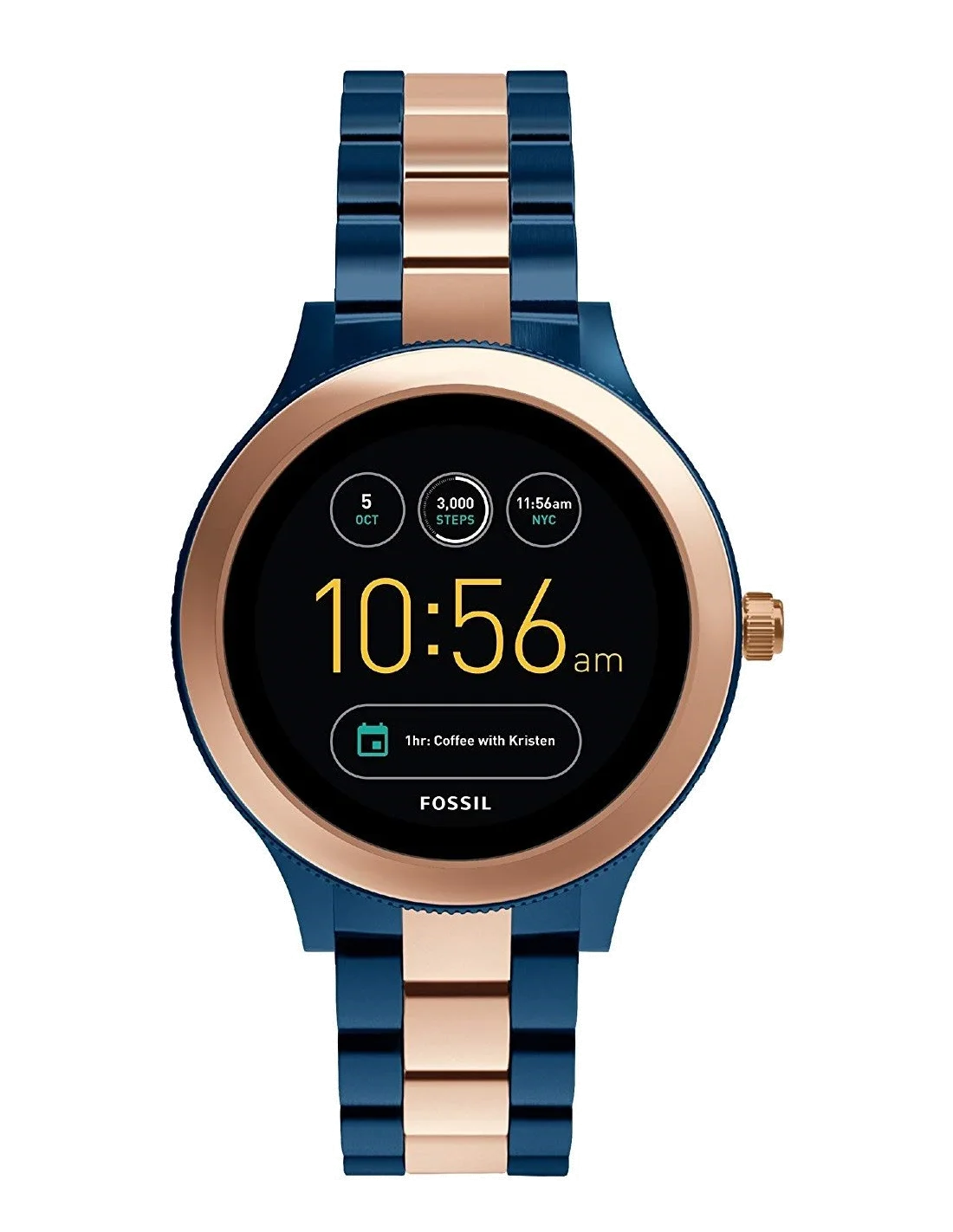 Montre Connectée Fossil Q Venture FTW6002 Bracelet Bi Ton vue 4