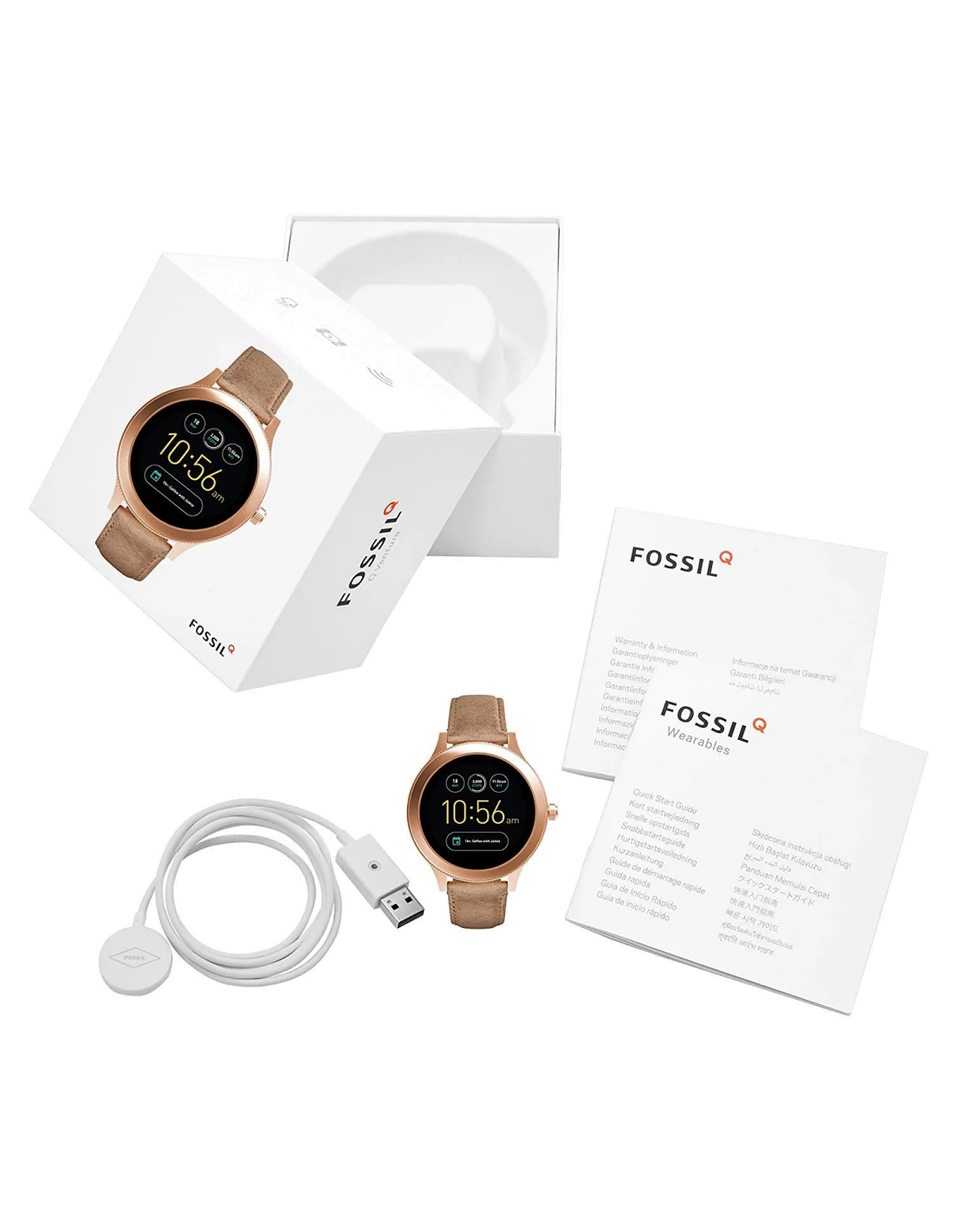 Montre Connectée Fossil Q Venture FTW6005 Bracelet Cuir vue 2