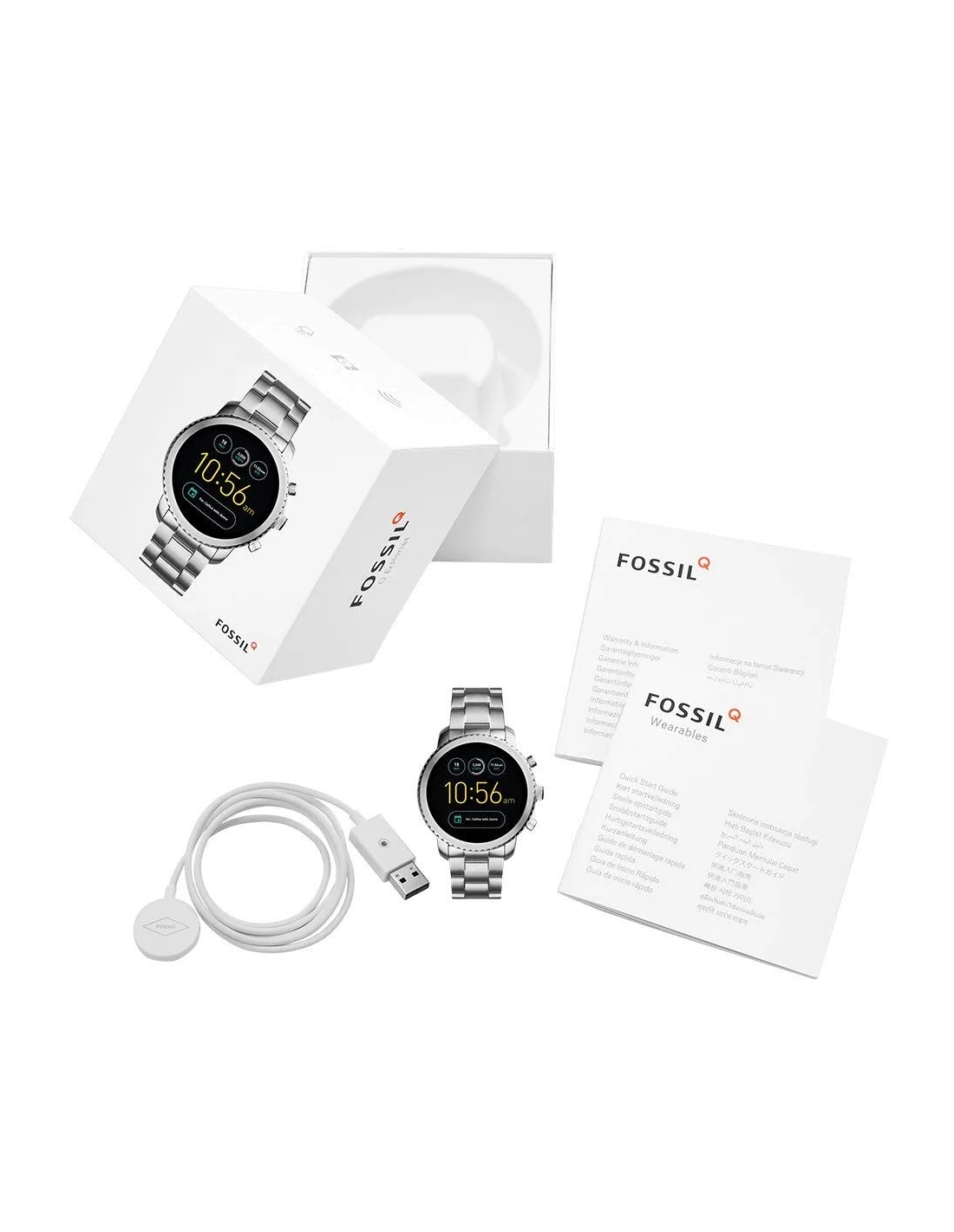 Montre Connectée Fossil Q Explorist FTW4000 Bracelet Acier vue 2