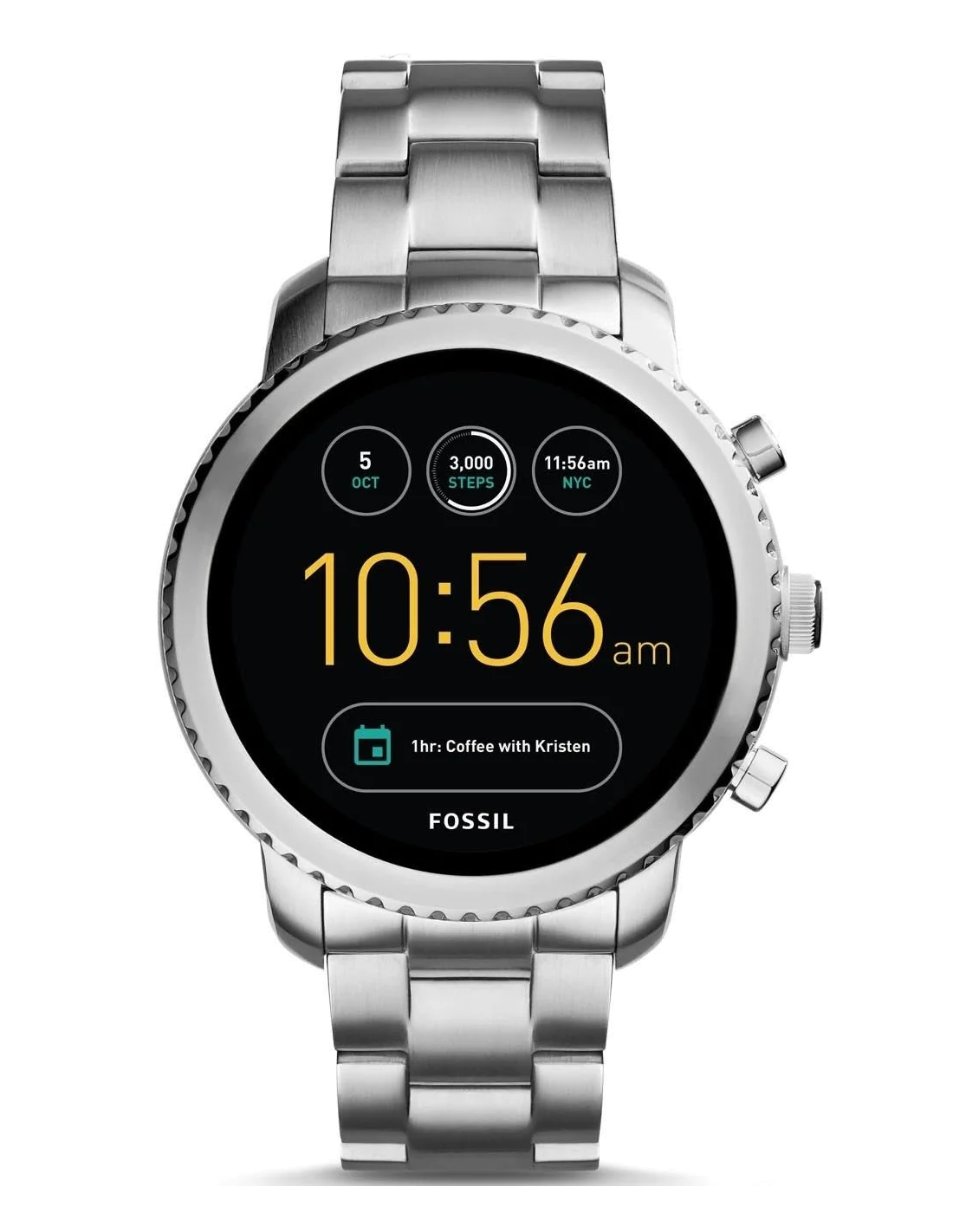 Montre Connectée Fossil Q Explorist FTW4000 Bracelet Acier vue 3