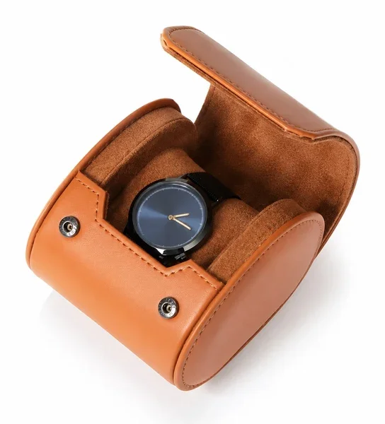 Gasmann Étui Compact Voyage Verona Cuir Végétalien 1 Montre Marron Clair