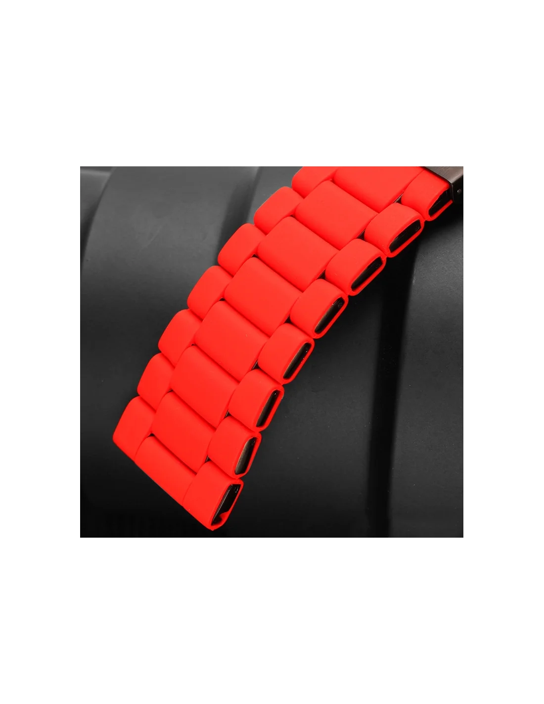 Bracelet de montre Diesel Mr Daddy 2.0 en silicone rouge - Gasmann DZ7370_STRAP vue 2