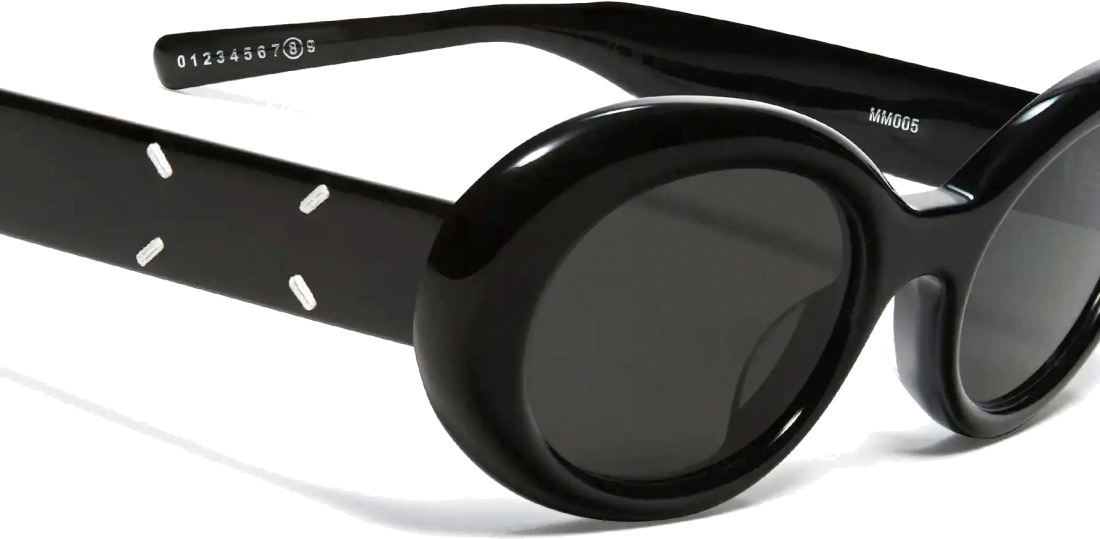 Lunettes de soleil Maison Margiela x Gentle Monster MM005 forme ovale en acetate - Noir vue 3