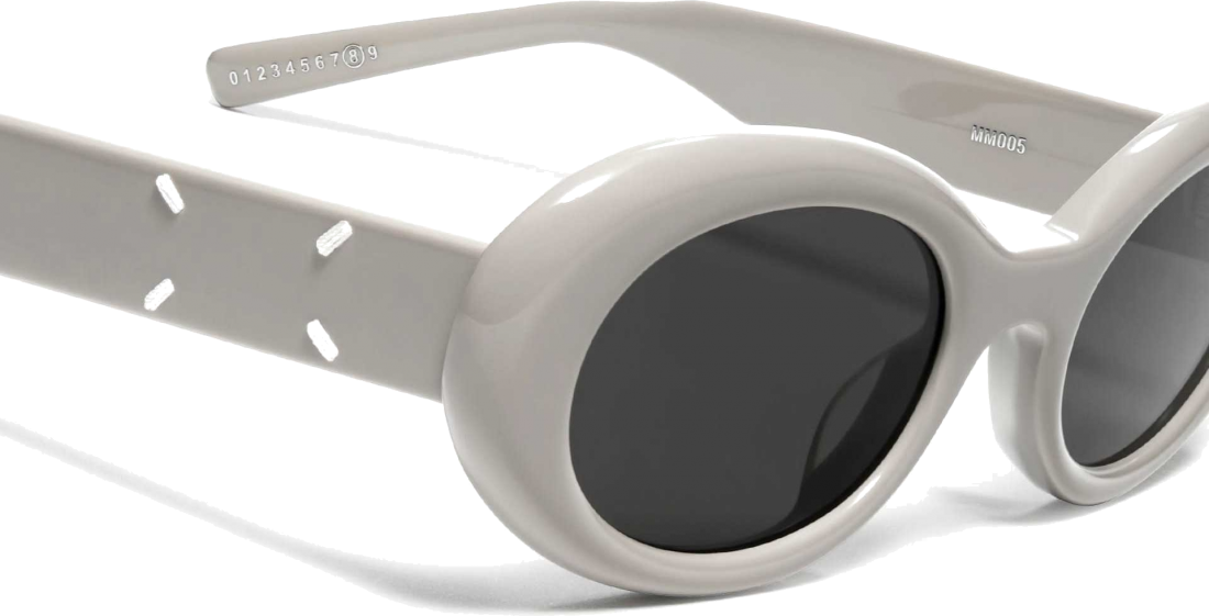Lunettes de soleil Maison Margiela x Gentle Monster MM005 forme ovale en acetate - Gris vue 3