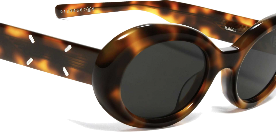 Lunettes de soleil Maison Margiela x Gentle Monster MM005 forme ovale en acetate - Ecaille vue 3