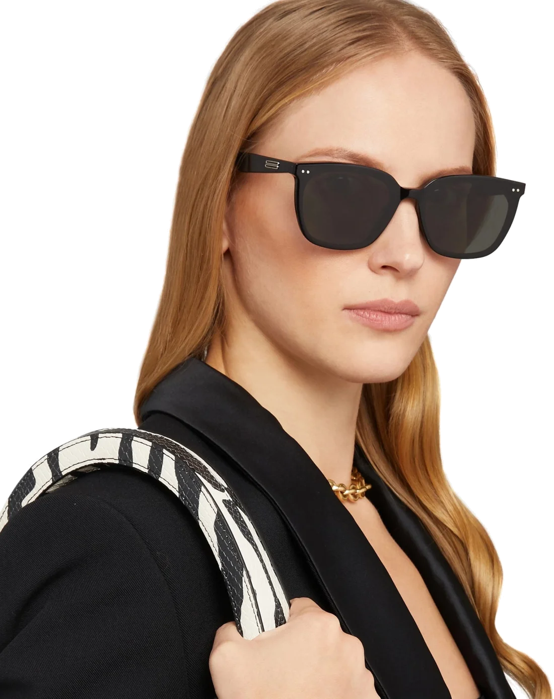 Lunettes de soleil Gentle Monster HEIZER01 - Monture noire unisexe vue 4