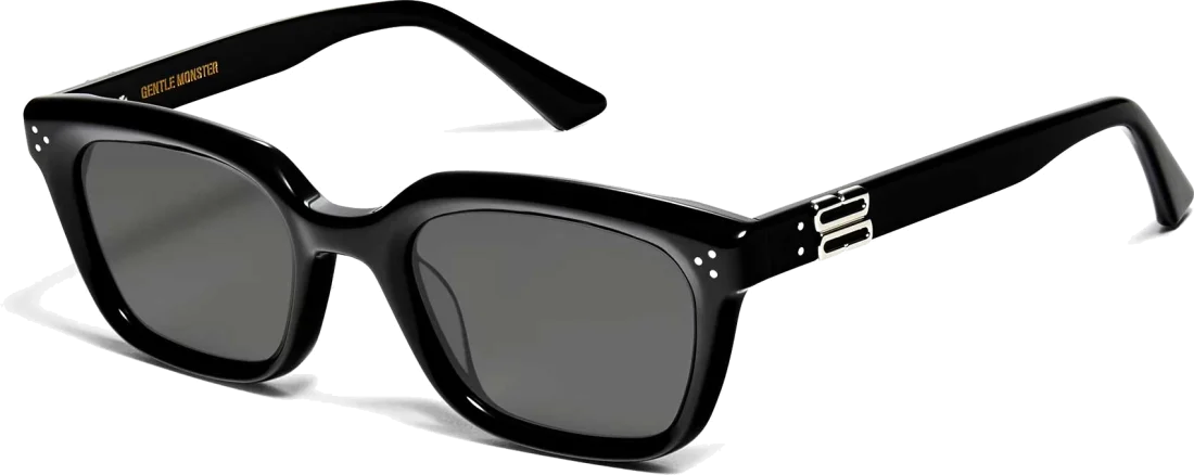 Lunettes de Soleil Unisexe Gentle Monster Musee 01 (MUSEE01) - Noir et Doré