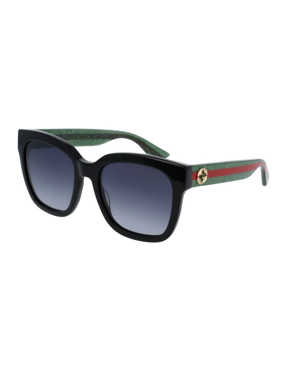 Lunettes de soleil Gucci Urban GG0034S - Noir - Vert