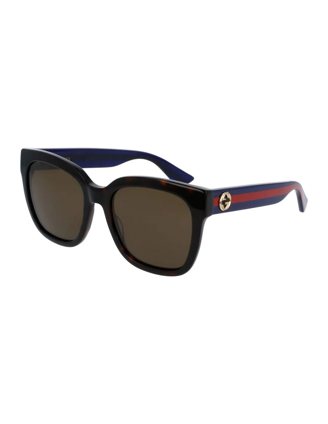 Lunettes de soleil Gucci Urban GG0034S - Havana - Bleu