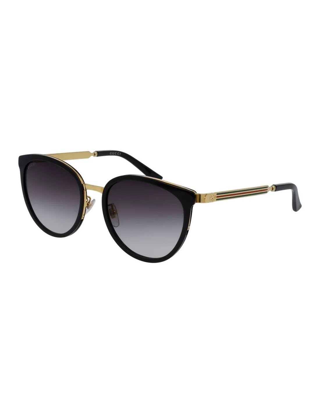 Lunettes de soleil Gucci Sensual Romantic GG0077SK - Noir - Or