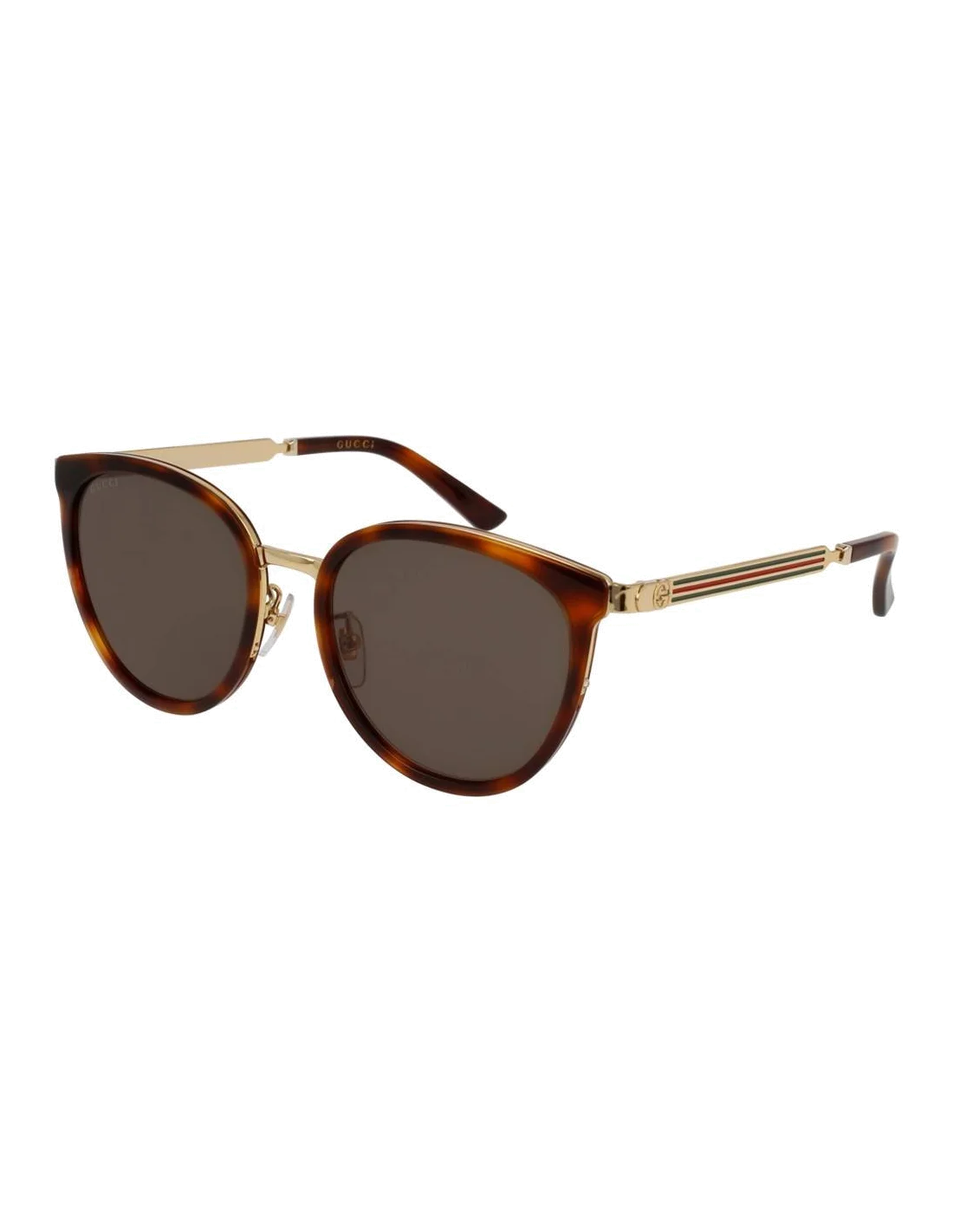 Lunettes de soleil Gucci Sensual Romantic GG0077SK - Havana - Or