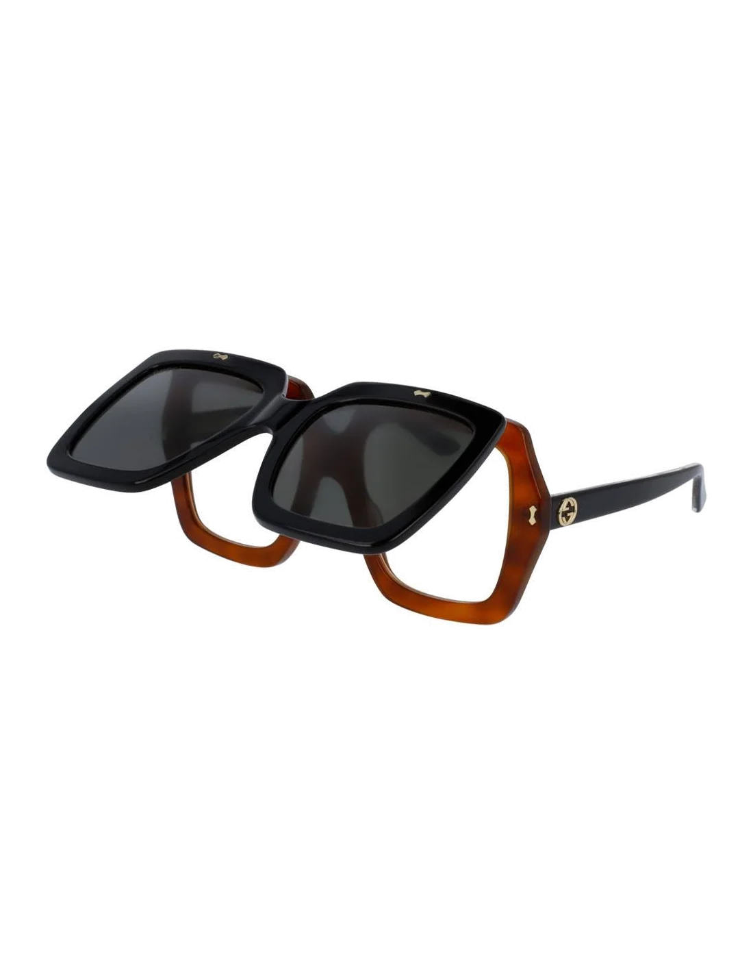 Lunettes de soleil Gucci Fashion Inspired GG0088S - Noir - Havana