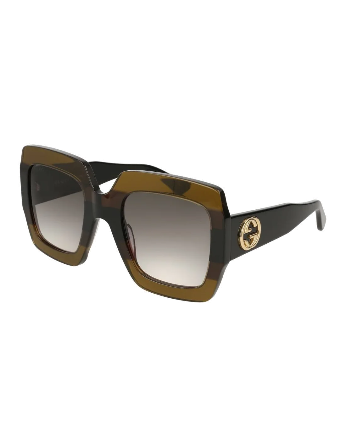 Lunettes de soleil Gucci Urban GG0178S - Brun - Noir