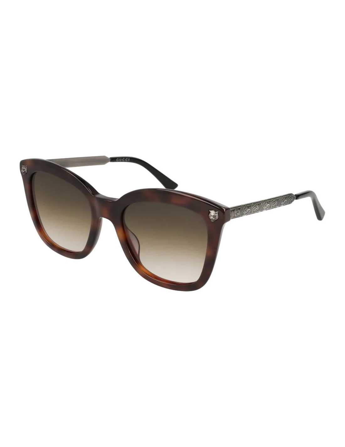 Lunettes de soleil Gucci Opulent Luxury GG0217S - Havana - Argenté