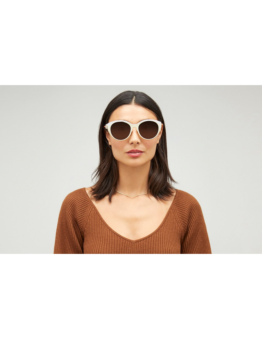 Lunettes de soleil Gucci GG0814SK Seasonal Icon en acétate - Blanc vue 2