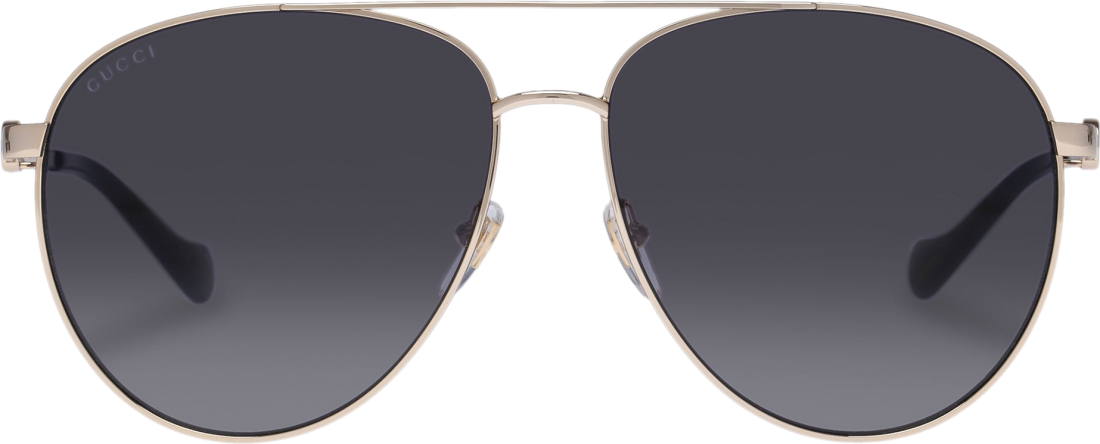 Lunettes de soleil Gucci GG1088S forme pilote en métal - Gris vue 3