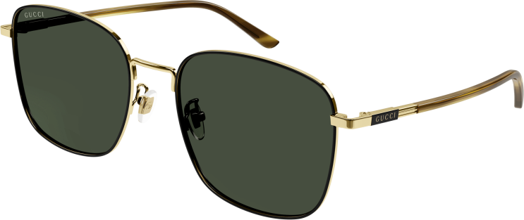 Lunettes de soleil Gucci GG1350S rectangulaires - Vert vue 2