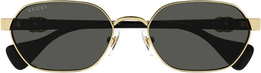 Lunettes de soleil Gucci Logo GG1593S en métal - Or